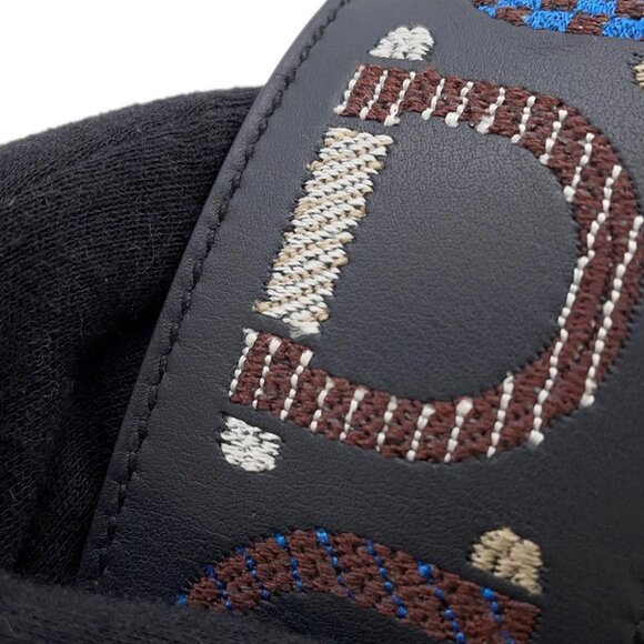 HERMES Bandouliere Size 2"/33.5" Swift Leather/Canvas Blue Indigo/Blue Saphir - Picture 6 of 11